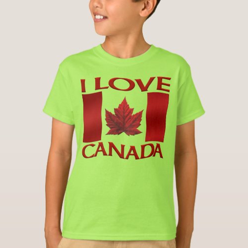 I Love Canada T_shirt Organic Girls Canada Shirt