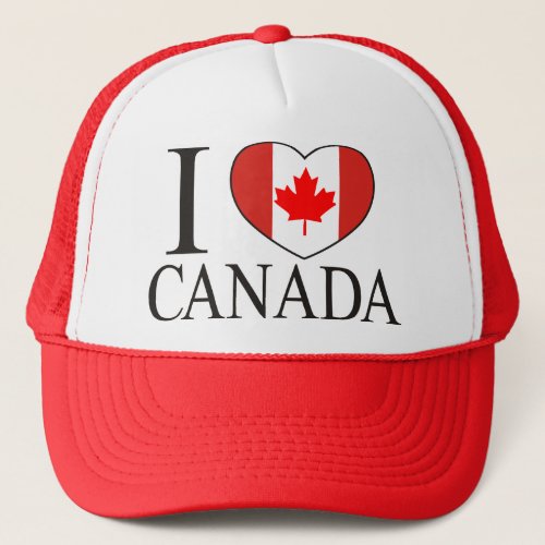 I Love Canada Trucker Hat