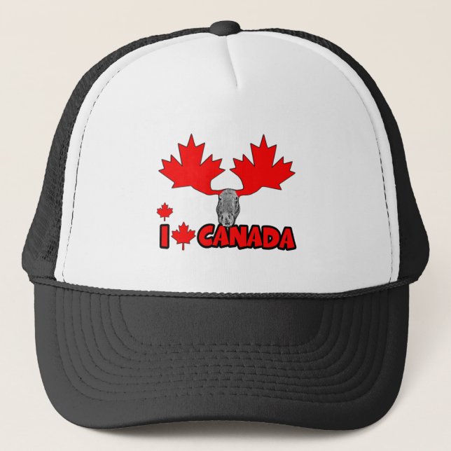 I love Canada Trucker Hat (Front)
