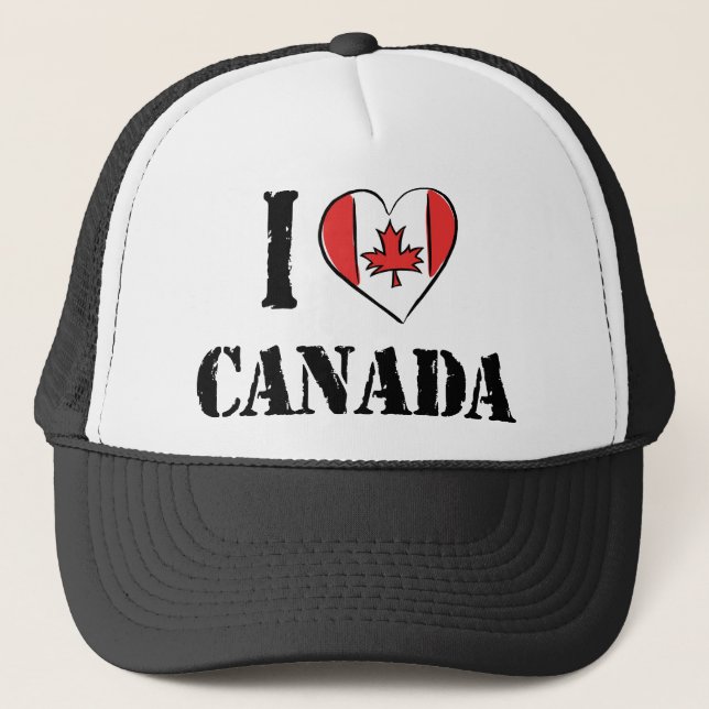 I Love Canada Trucker Hat (Front)
