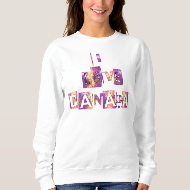 I Love Canada Women's Basic Sweatshirt (Front)