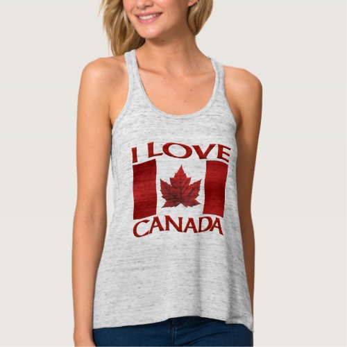 I Love Canada Womens Tank Top Canada Souvenir Top