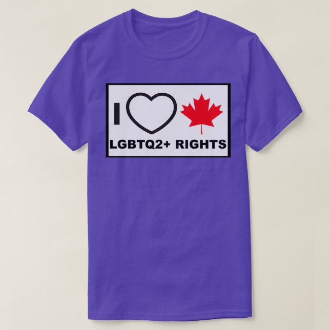 I Love Canadian LGBTQ2 Rights T-Shirt (Design Front)