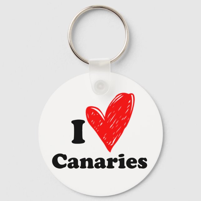I love Canaries Keychain (Front)