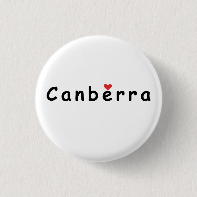 I love Canberra Button (Front)