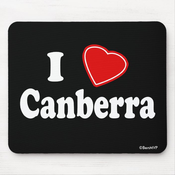 I Love Canberra Mouse Pad