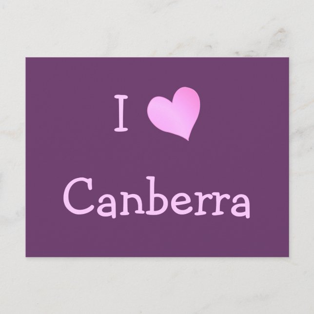 I Love Canberra Postcard (Front)