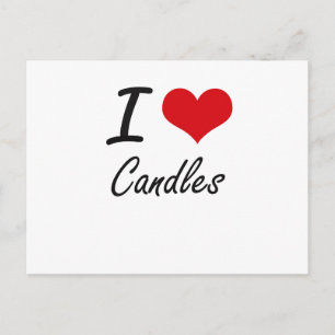 I love Candles Postcard