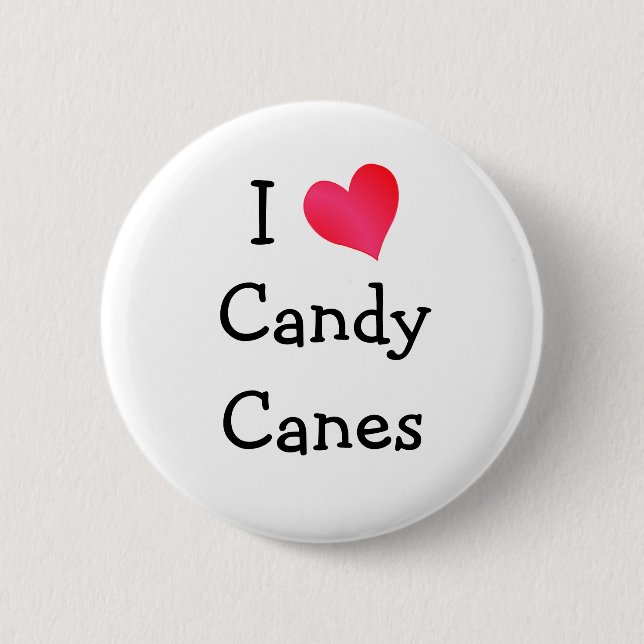 I Love Candy Canes Button (Front)
