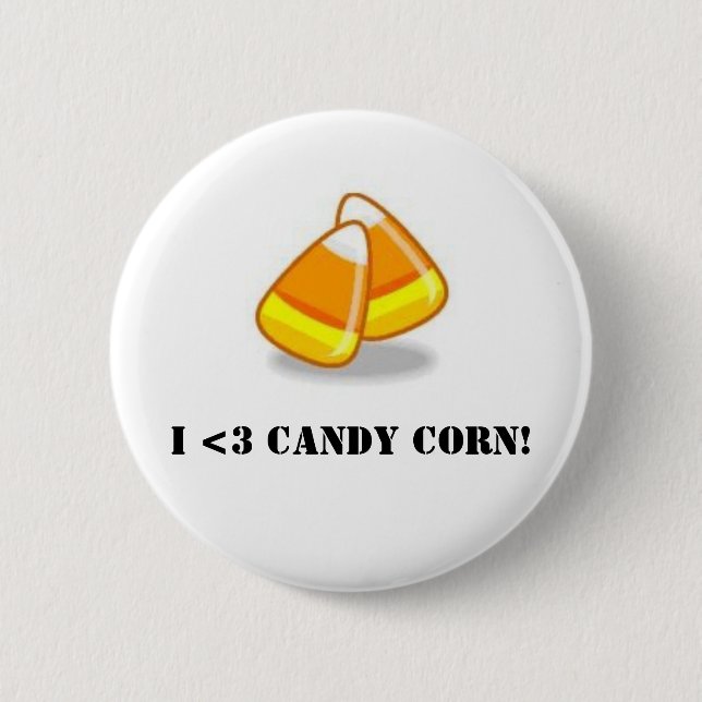I Love Candy Corn! Pinback Button (Front)