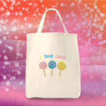 I Love Candy cute colorful 3D lollipop