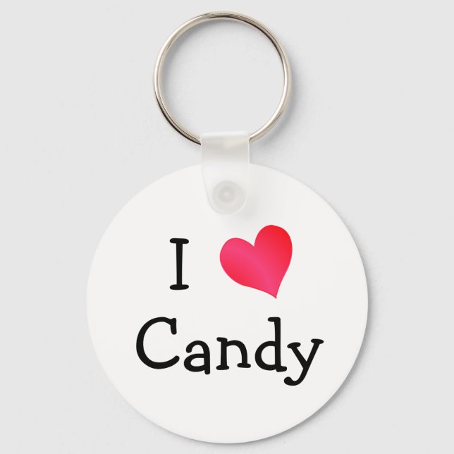 I Love Candy Keychain (Front)