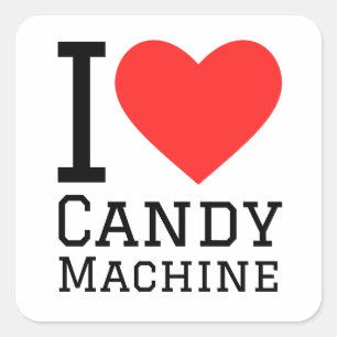 I love candy machine square sticker