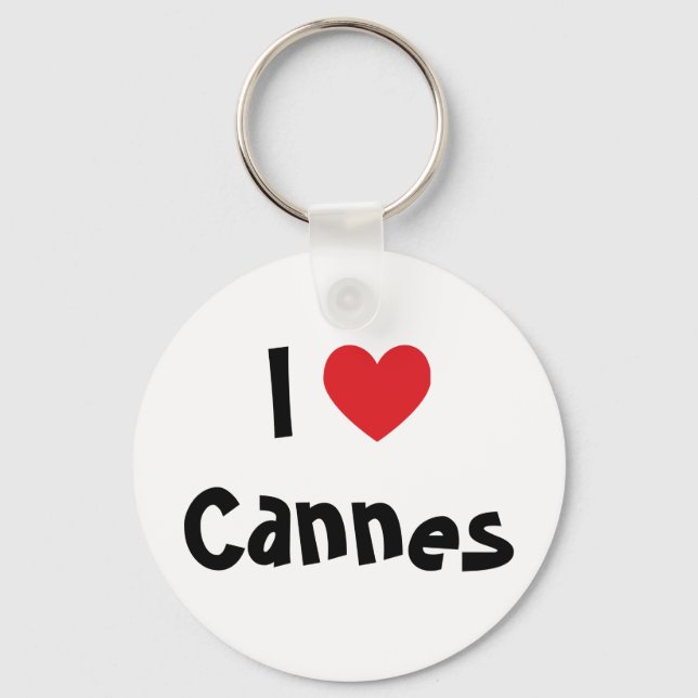 I Love Cannes Keychain (Front)