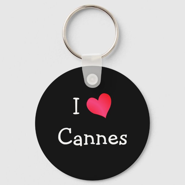 I Love Cannes Keychain (Front)