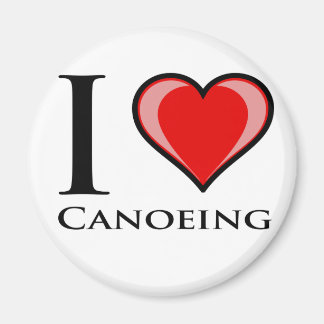 I Love Canoeing Magnet