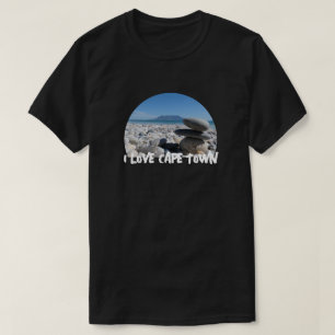 I Love Cape Town Table Mountain Stacked Pebbles T-Shirt