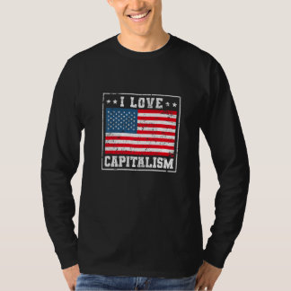 I Love Capitalism American Flag Premium T-Shirt