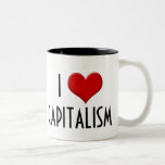 I Love Capitalism Conservative Right-Wing Two-Tone Coffee Mug