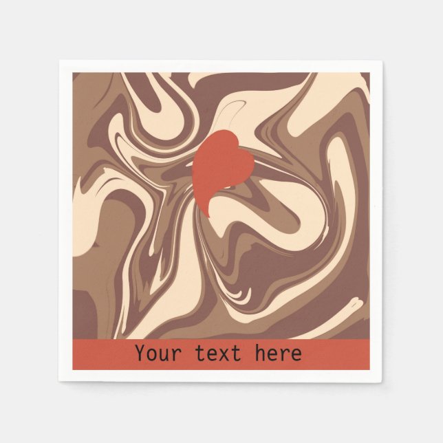 I love cappuccino custom napkins (Front)