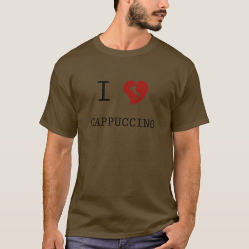 I Love Cappuccino Vintage T_Shirt