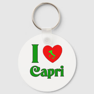 I Love Capri Italy Keychain