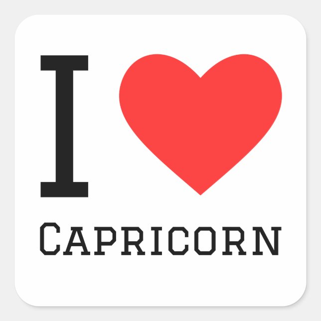 I love Capricorn  Square Sticker (Front)
