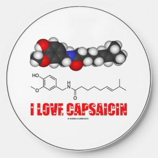 I Love Capsaicin Chili Pepper Chemical Molecule Wireless Charger