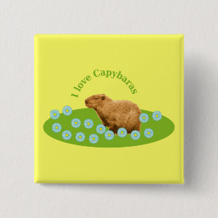 I love Capybaras Button