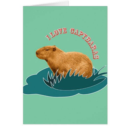 I Love Capybaras Cards (Front)