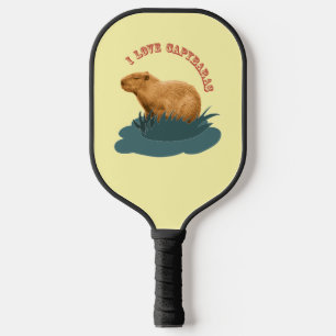 I Love Capybaras Cute Capybara Lover Pickleball Paddle