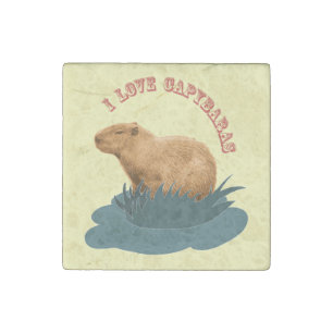 I Love Capybaras Cute Capybara Lover Stone Magnet