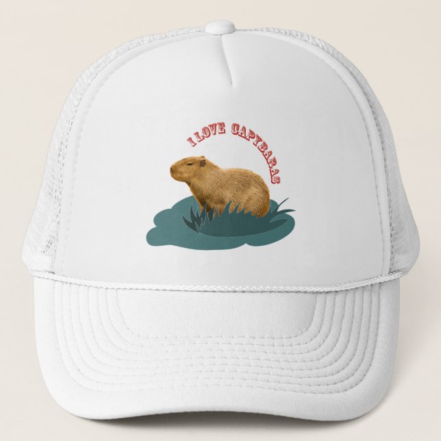 I Love Capybaras Cute Capybara Lover Trucker Hat