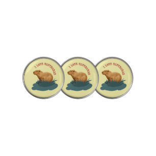 I Love Capybaras Golf Ball Marker