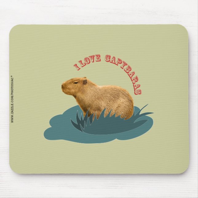 I love capybaras mouse pad (Front)