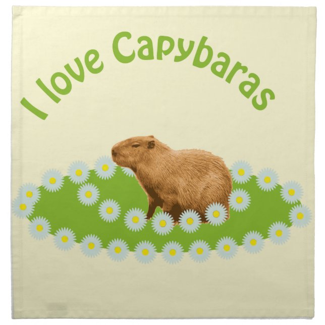 I love Capybaras Napkin (Front)
