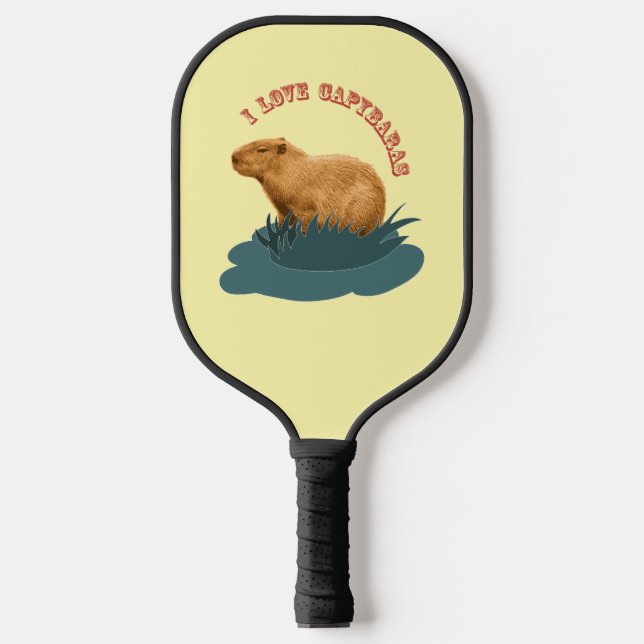 I Love Capybaras  Pickleball Paddle (Front)
