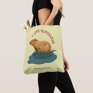 I love capybaras tote bag