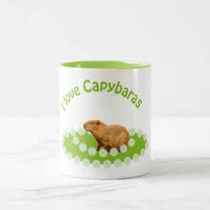 I love Capybaras Two-Tone Coffee Mug