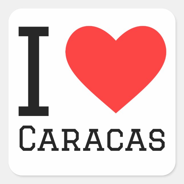 I love caracas  square sticker (Front)