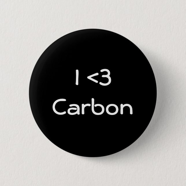 I Love Carbon Button (Front)