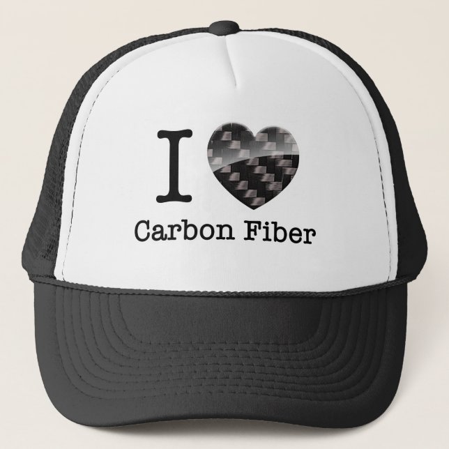 I Love Carbon Fiber Trucker Hat (Front)