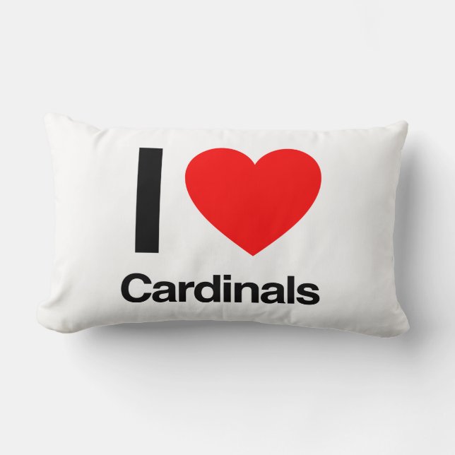 i love cardinals lumbar pillow (Front)