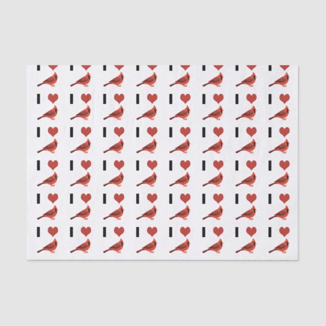 I love Cardinals Tissue Paper (Front)