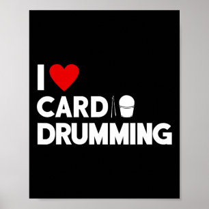 I Love Cardio Drumming Gym Fitness Cl Workout Poster