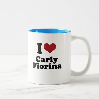 I Love Carly Fiorina for President Two-Tone Coffee Mug