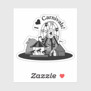 I Love Carnivals! Sticker
