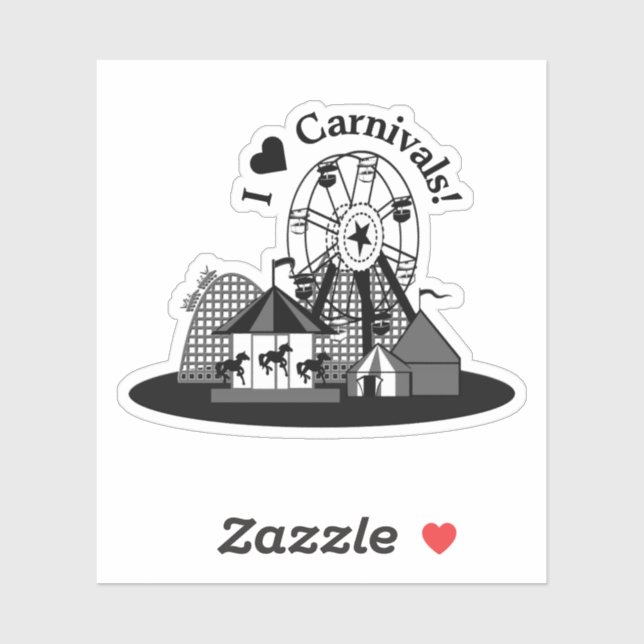 I Love Carnivals! Sticker (Sheet)