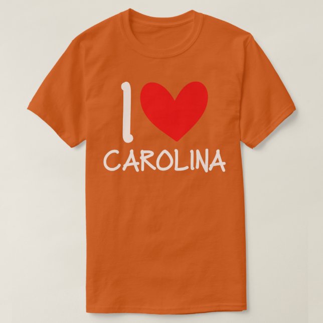 I Love Carolina Name Personalized Girl Woman Bff H T-Shirt (Design Front)