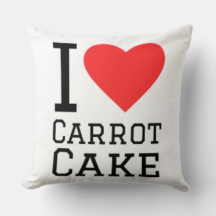 I love carrot cake throw pillow
